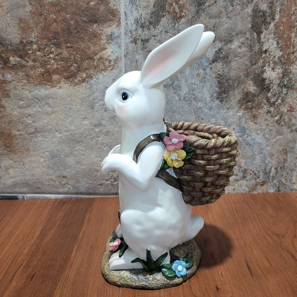 Decorative Bunny Rabbit White Figurine Easter Indoor Decor - Picture 13 of 14